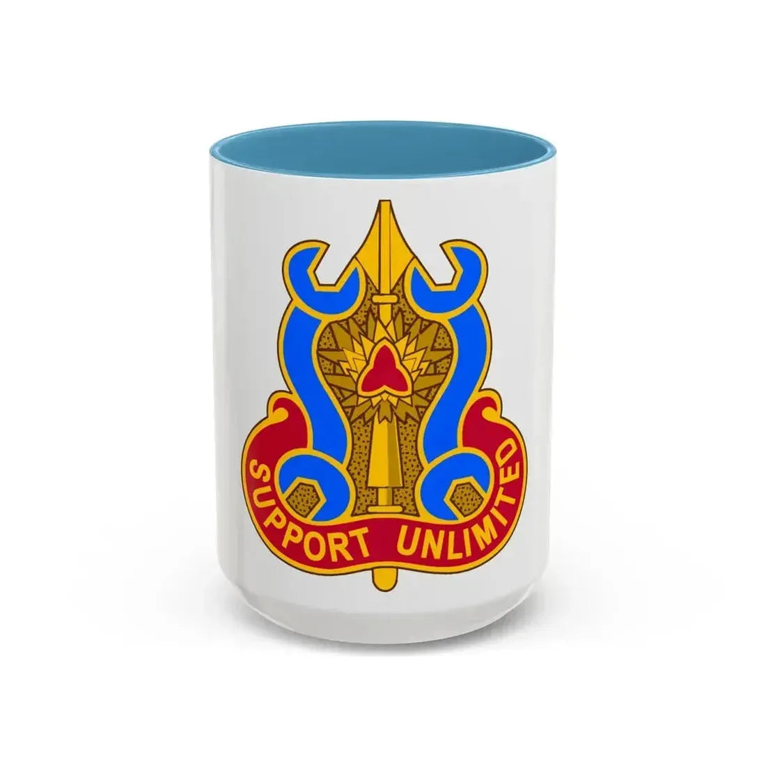 737 Maintenance Battalion (U.S. Army) Accent Coffee Mug 15oz Light Blue - Go Mug Yourself
