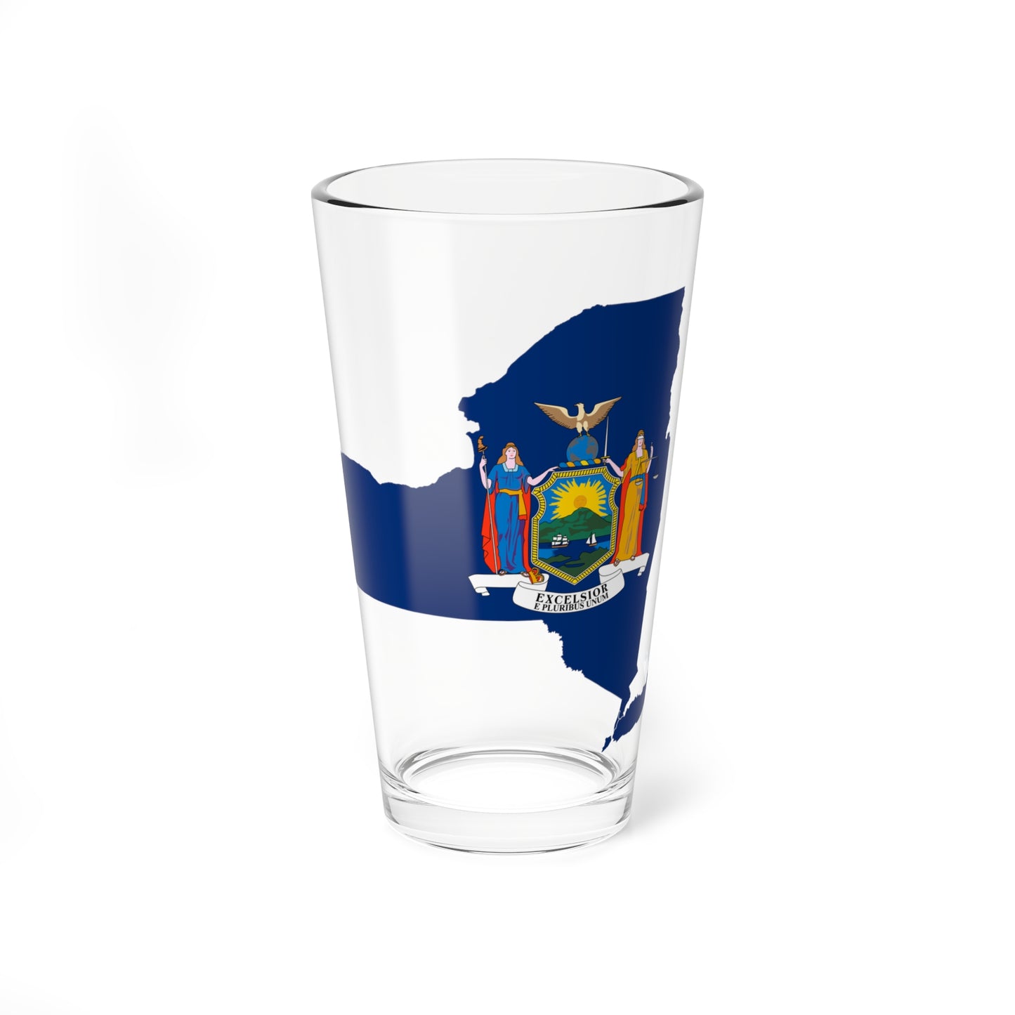 Flag-map of New York (United States) Pint Glass 16oz