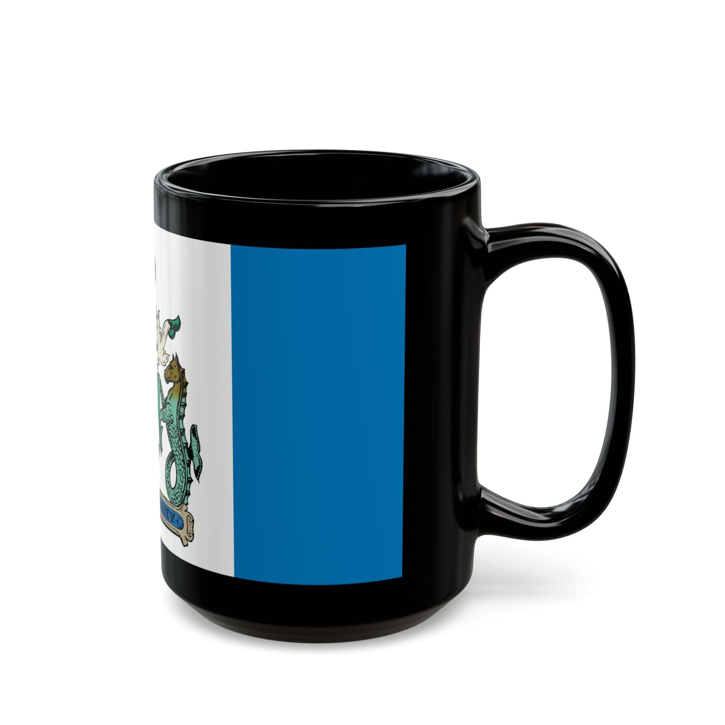 Flag of Kelowna British Columbia Canada - Black Coffee Mug-Go Mug Yourself