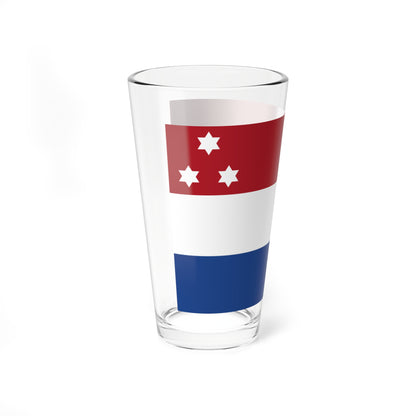 Rank flag of Vice admiral for the Royal Netherlands Navy (Netherlands) Pint Glass 16oz