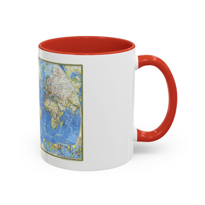 World Map (1970) (Map) Accent Coffee Mug
