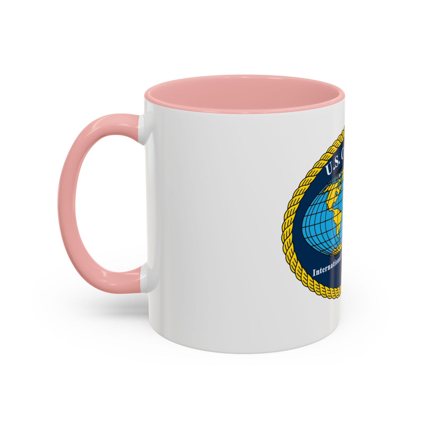 USCG International Port Security Program (U.S. Coast Guard) Accent Coffee Mug