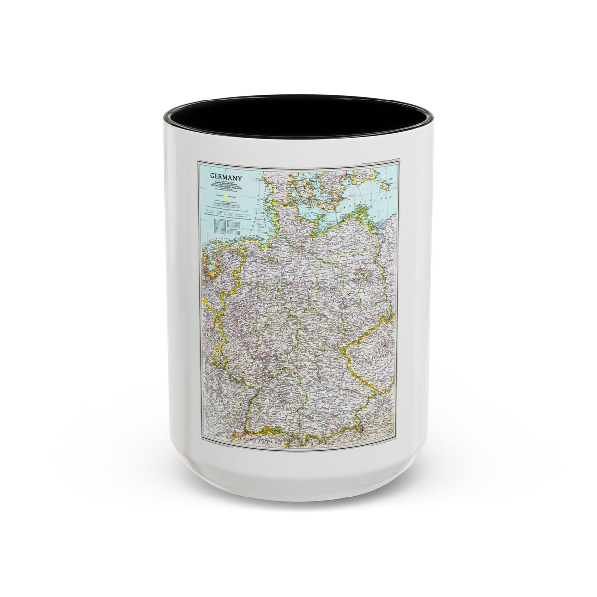 Germany (1991) (Map) Accent Coffee Mug