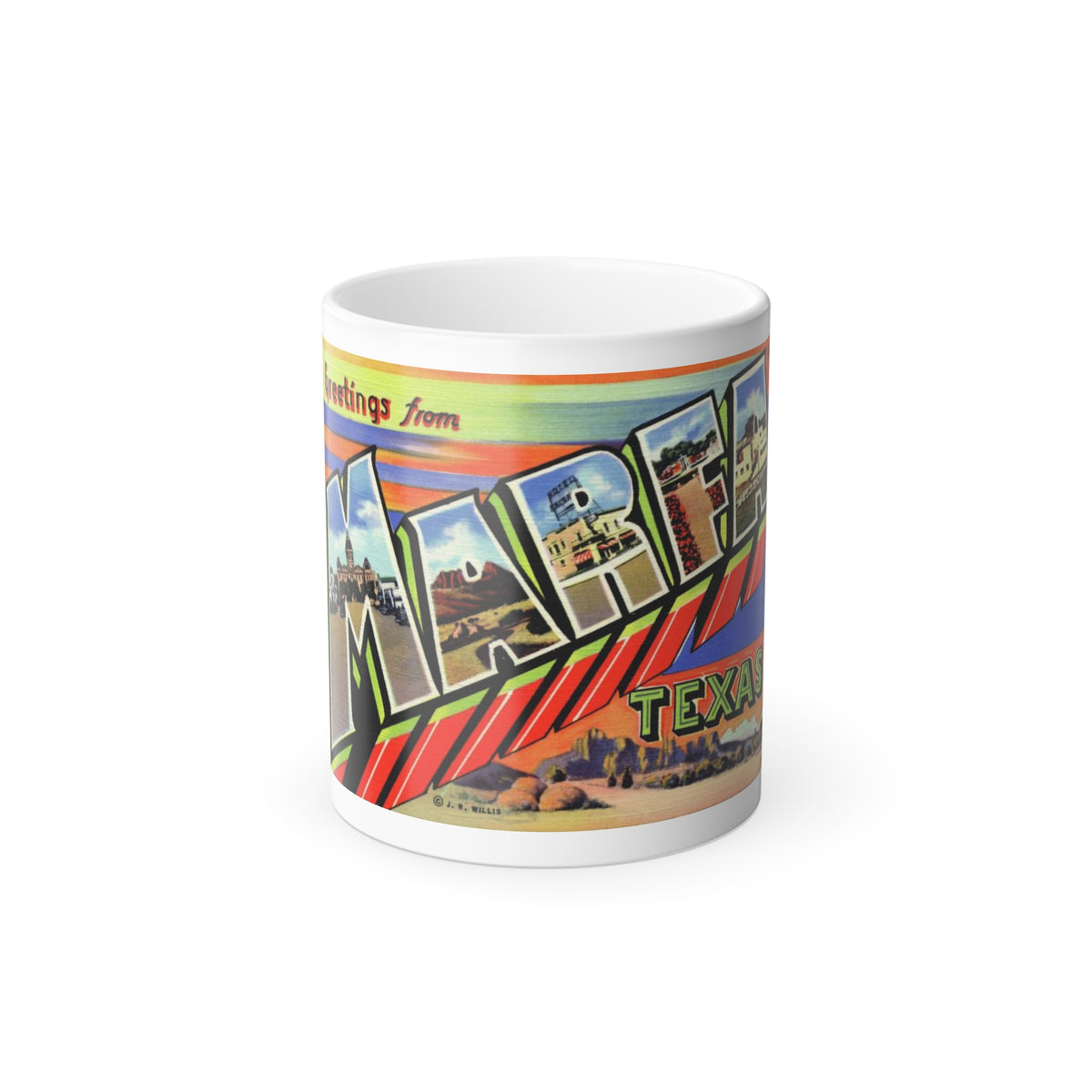 Greetings from Marfa Texas (Greeting Postcards) Color Changing Mug 11oz