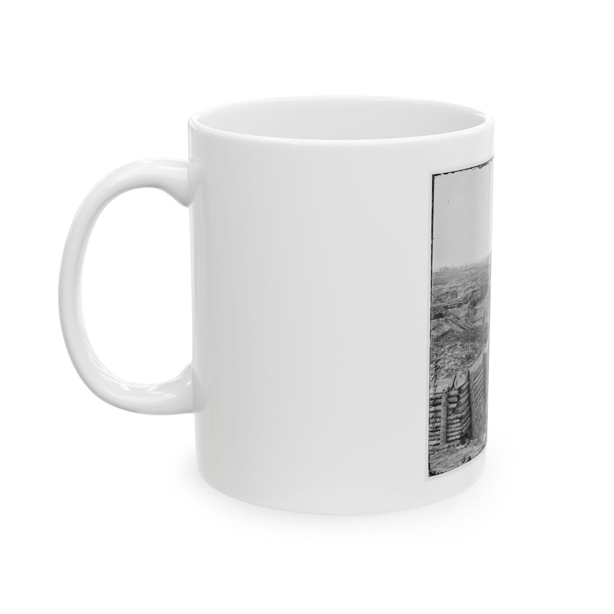 Petersburg, Va. Confederate Fortifications With Chevaux-De-Frise Beyond (U.S. Civil War) White Coffee Mug
