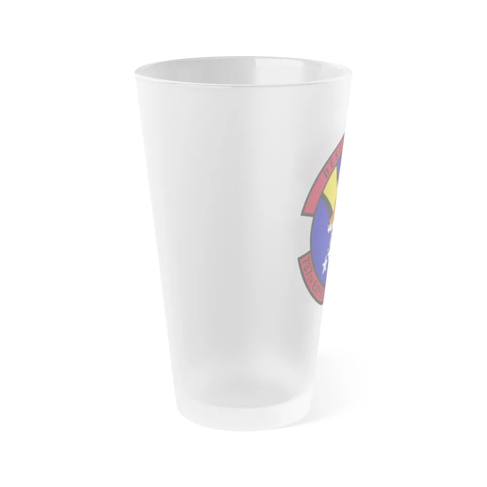 737th Expeditionary Airlift Squadron (U.S. Air Force) Frosted Pint Glass 16oz-Go Mug Yourself