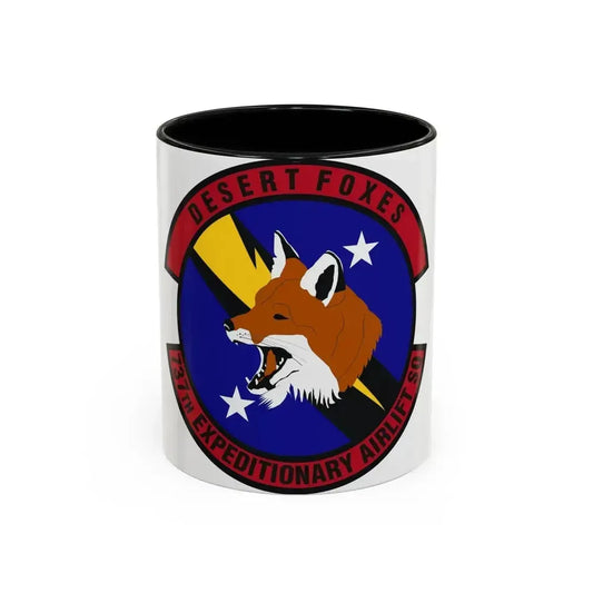 737th Expeditionary Airlift Squadron (U.S. Air Force) Accent Coffee Mug 11oz Black - Go Mug Yourself