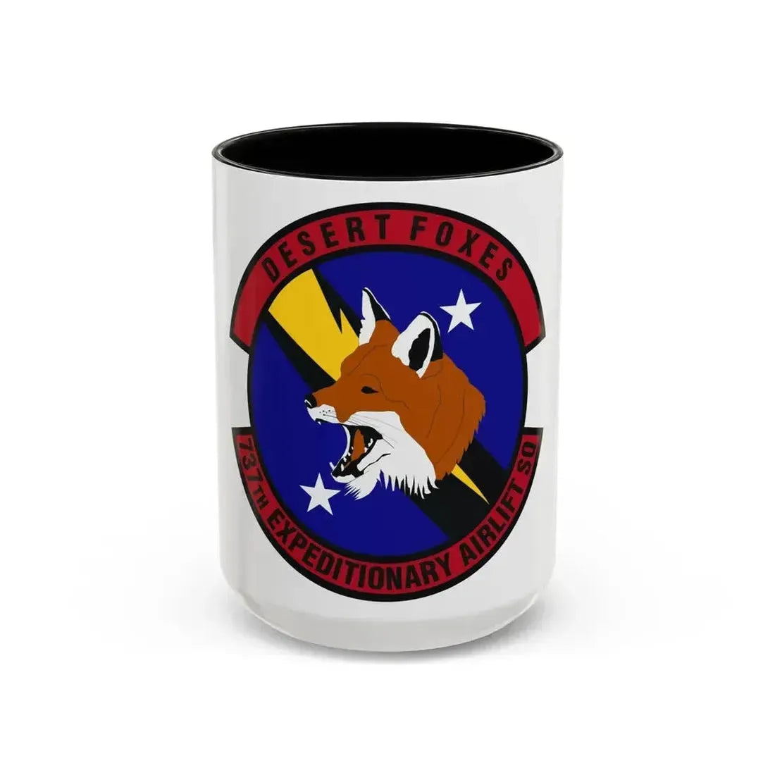 737th Expeditionary Airlift Squadron (U.S. Air Force) Accent Coffee Mug 15oz Black - Go Mug Yourself
