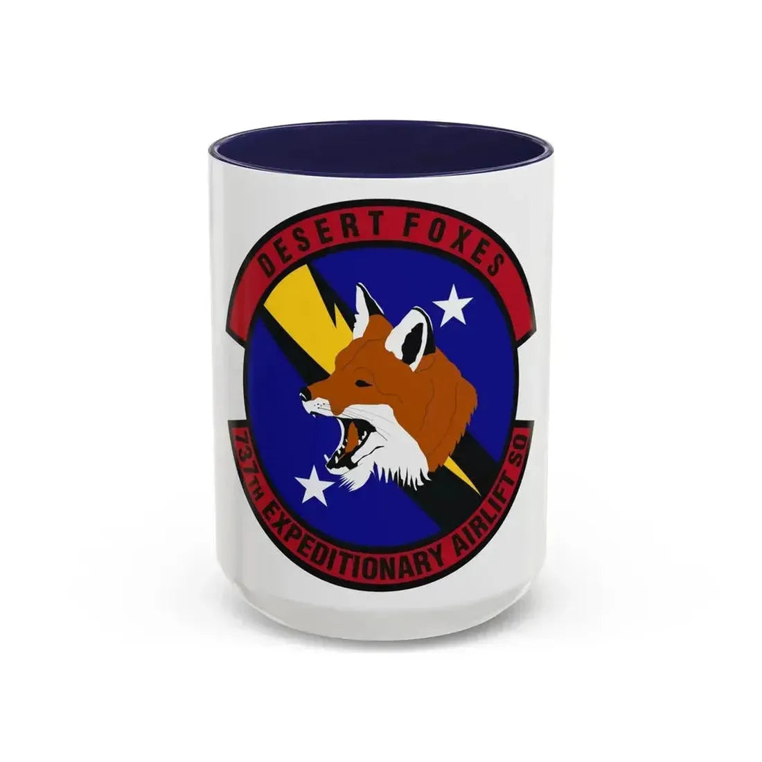 737th Expeditionary Airlift Squadron (U.S. Air Force) Accent Coffee Mug 15oz Navy - Go Mug Yourself