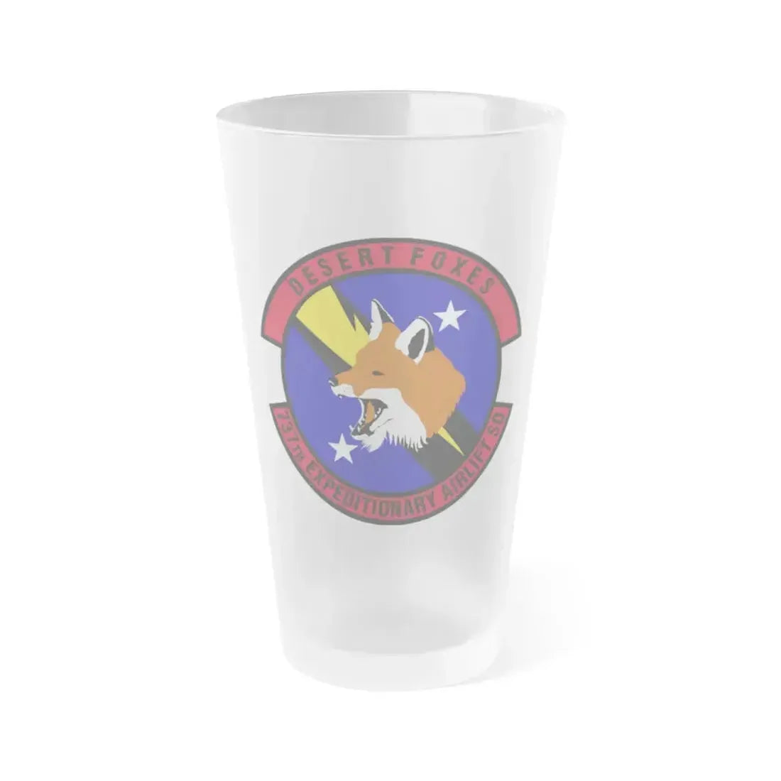 737th Expeditionary Airlift Squadron (U.S. Air Force) Frosted Pint Glass 16oz 16oz Frosted - Go Mug Yourself