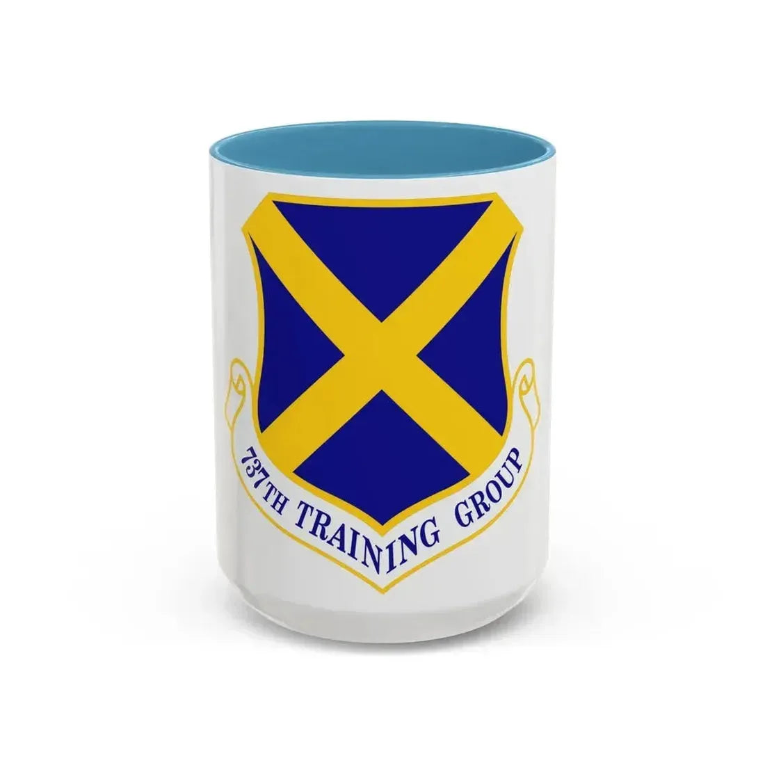 737th Training Group (U.S. Air Force) Accent Coffee Mug 15oz Light Blue - Go Mug Yourself