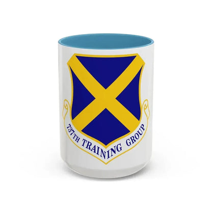 737th Training Group (U.S. Air Force) Accent Coffee Mug 15oz Light Blue - Go Mug Yourself