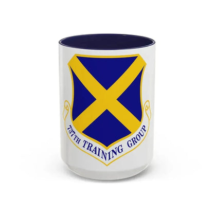 737th Training Group (U.S. Air Force) Accent Coffee Mug 15oz Navy - Go Mug Yourself