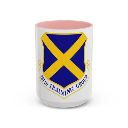 737th Training Group (U.S. Air Force) Accent Coffee Mug 15oz Pink - Go Mug Yourself