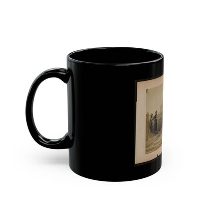 Military Railroad Operations In Northern Virginia  African American Laborers Working On Rail (U.S. Civil War) Black Coffee Mug