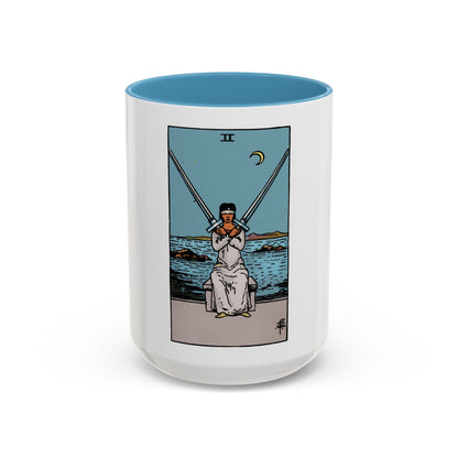 The 2 of Swords (Tarot Card) Accent Coffee Mug