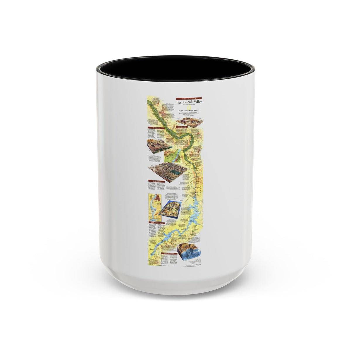 Egypt's Nile Valley- The South (1995) (Map) Accent Coffee Mug