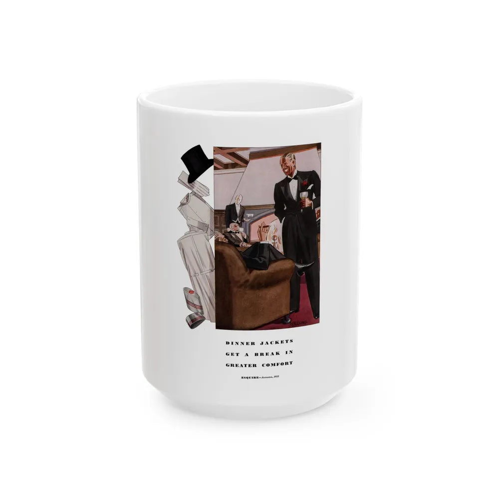 Esquire Fashion Illustration, Autumn 1933 (3) - White Coffee Mug-15oz-Go Mug Yourself