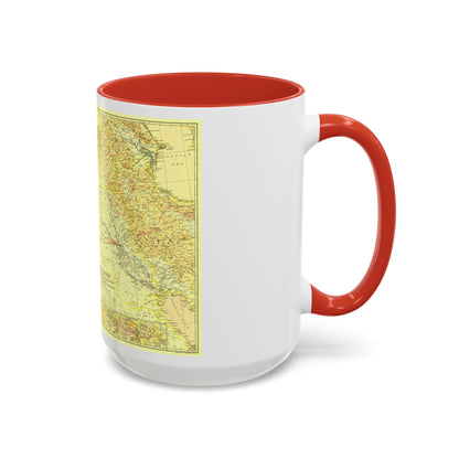 Middle East - Bible Lands and the Cradle of Western Civilization (1938) (Map) Accent Coffee Mug