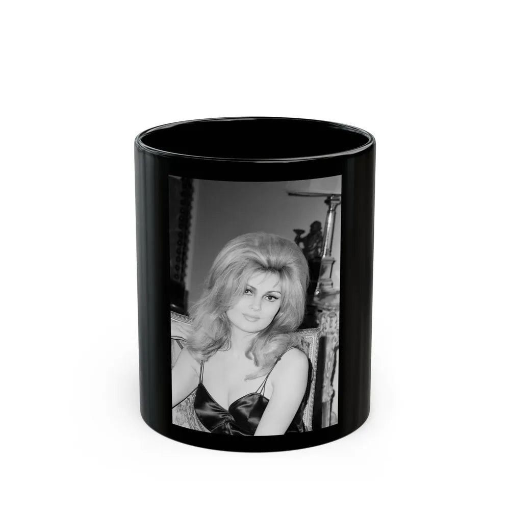 Pamela Tiffin #46 (Vintage Female Icon) Black Coffee Mug-11oz-Go Mug Yourself