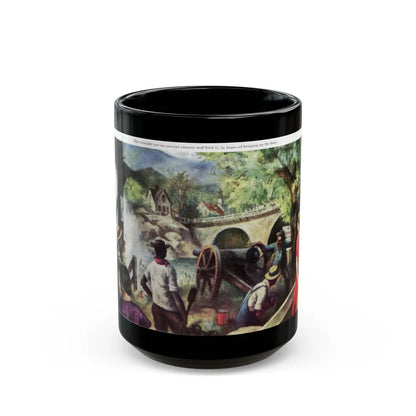 Fugitive From Terror (3), Saturday Evening Post, April 9, 1949 - Black Coffee Mug-15oz-Go Mug Yourself