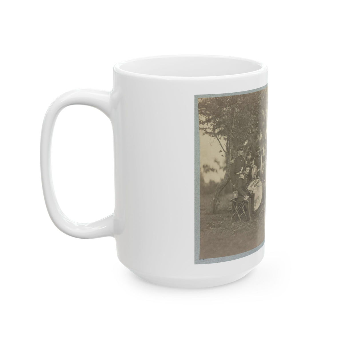 Elmira Cornet Band,  Thirty-Third Regiment, Of The New York State Volunteers, July 1861 (U.S. Civil War) White Coffee Mug