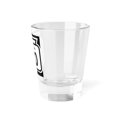WIS 00 1958 template (Wisconsin) (Road Sign) Shot Glass 1.5oz