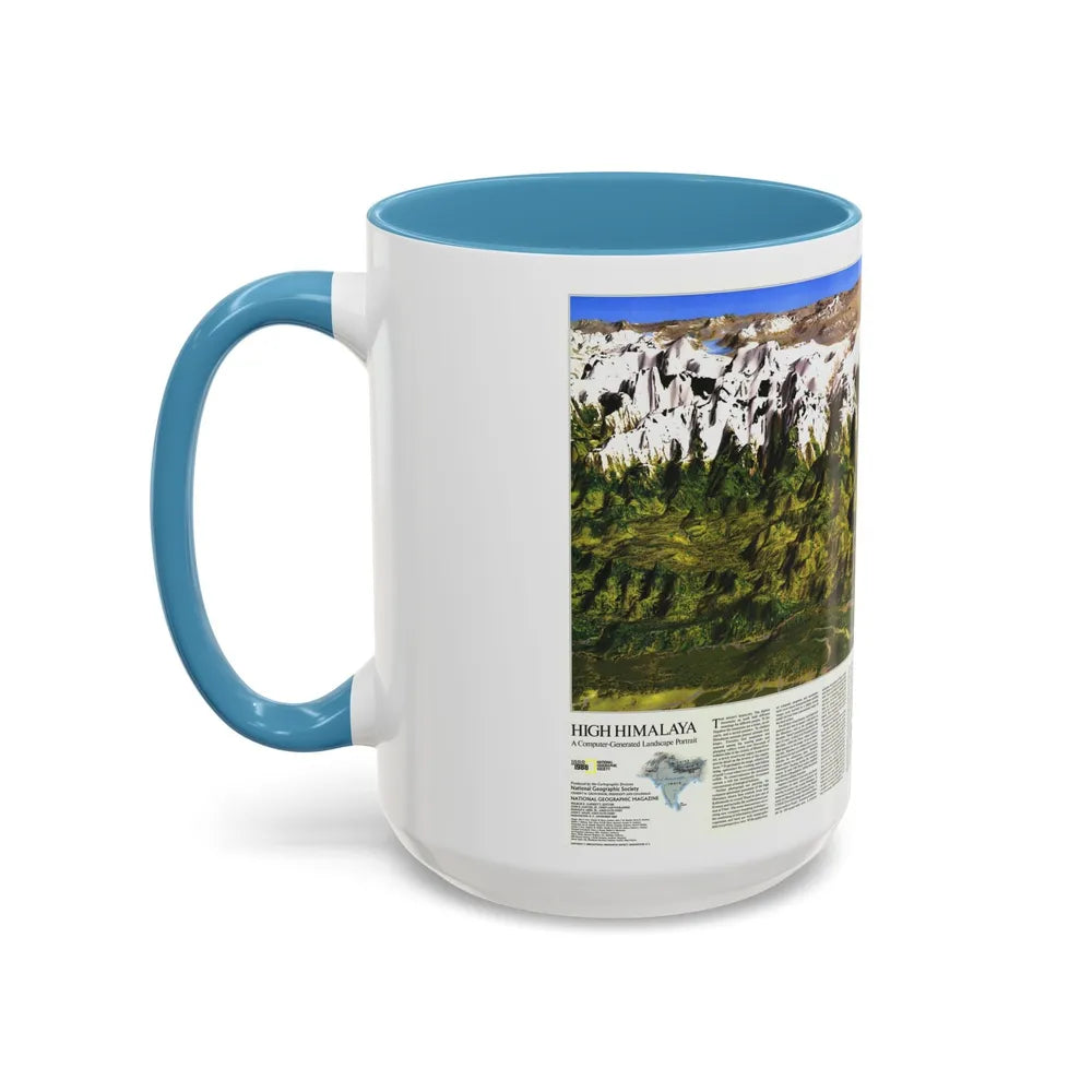 High Himalaya (1988) (Map) Accent Coffee Mug-Go Mug Yourself