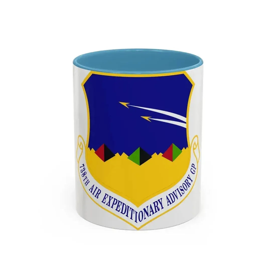 738th Air Expeditionary Advisory Group (U.S. Air Force) Accent Coffee Mug 11oz Light Blue - Go Mug Yourself