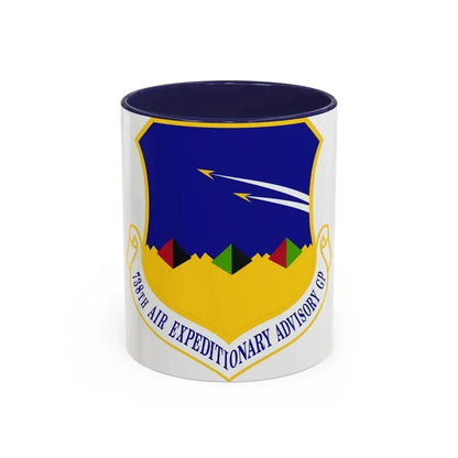 738th Air Expeditionary Advisory Group (U.S. Air Force) Accent Coffee Mug 11oz Navy - Go Mug Yourself