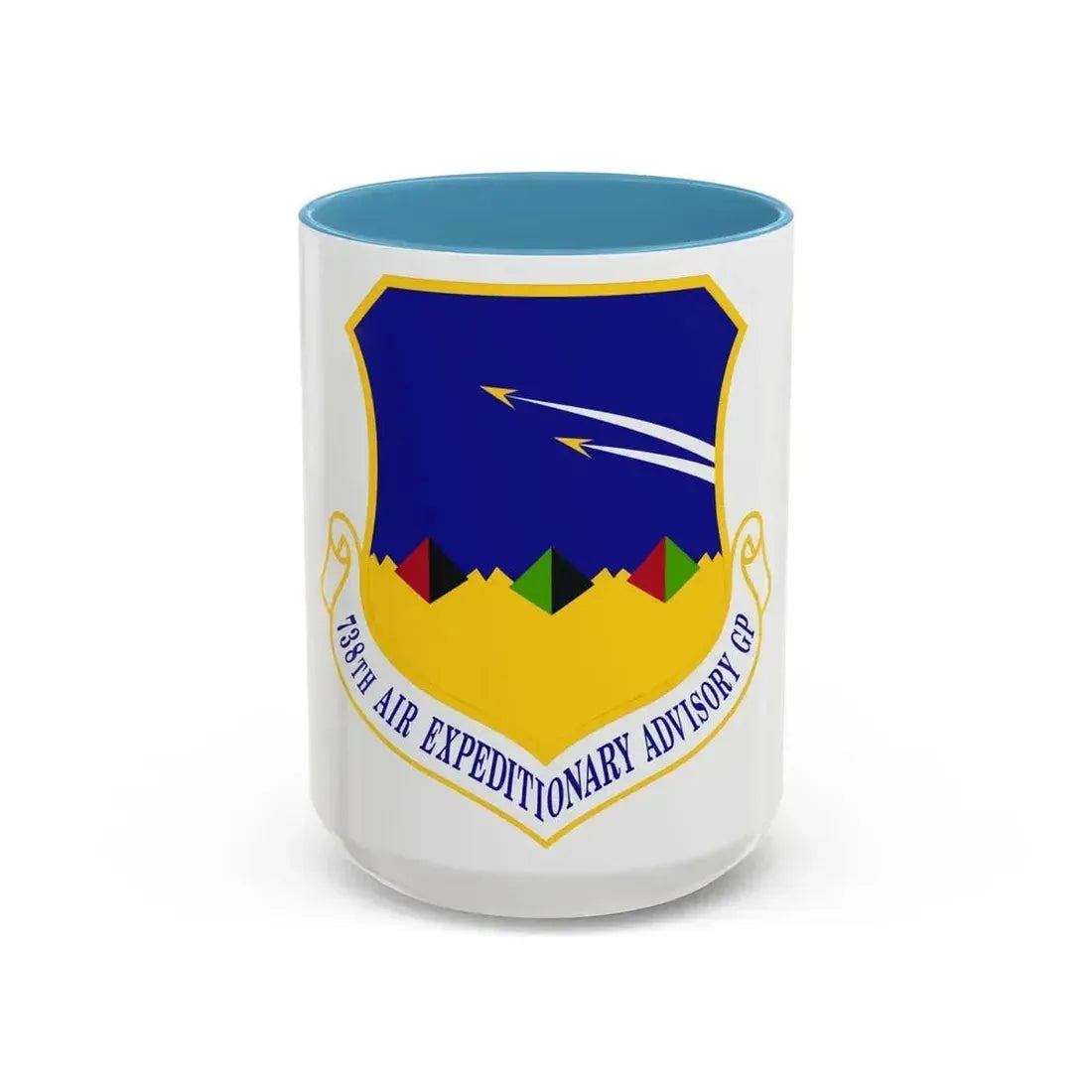 738th Air Expeditionary Advisory Group (U.S. Air Force) Accent Coffee Mug 15oz Light Blue - Go Mug Yourself