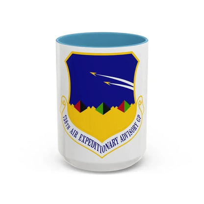738th Air Expeditionary Advisory Group (U.S. Air Force) Accent Coffee Mug 15oz Light Blue - Go Mug Yourself