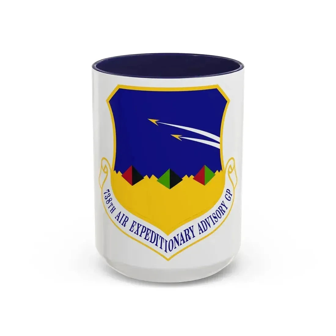 738th Air Expeditionary Advisory Group (U.S. Air Force) Accent Coffee Mug 15oz Navy - Go Mug Yourself