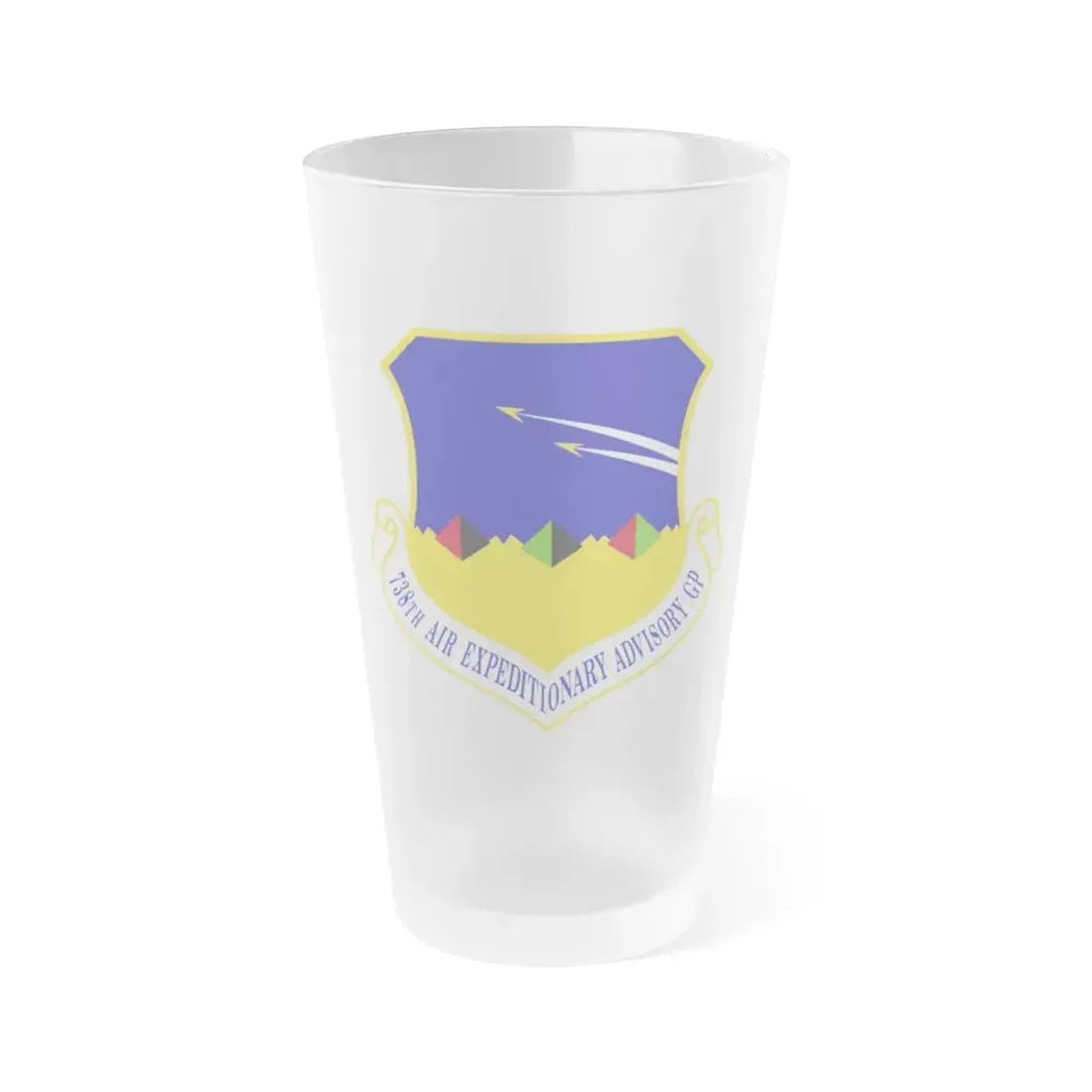 738th Air Expeditionary Advisory Group (U.S. Air Force) Frosted Pint Glass 16oz Default Title - Go Mug Yourself