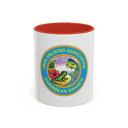 USCG EnlAssocCaribbean Branch (U.S. Coast Guard) Accent Coffee Mug