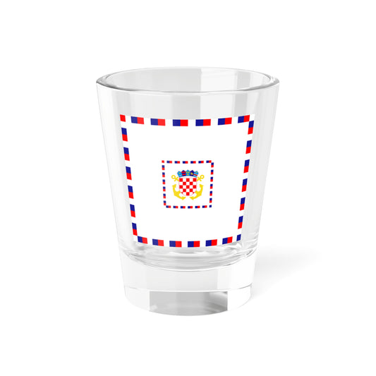 Zastava komodora OS RH (Croatia) Shot Glass 1.5oz