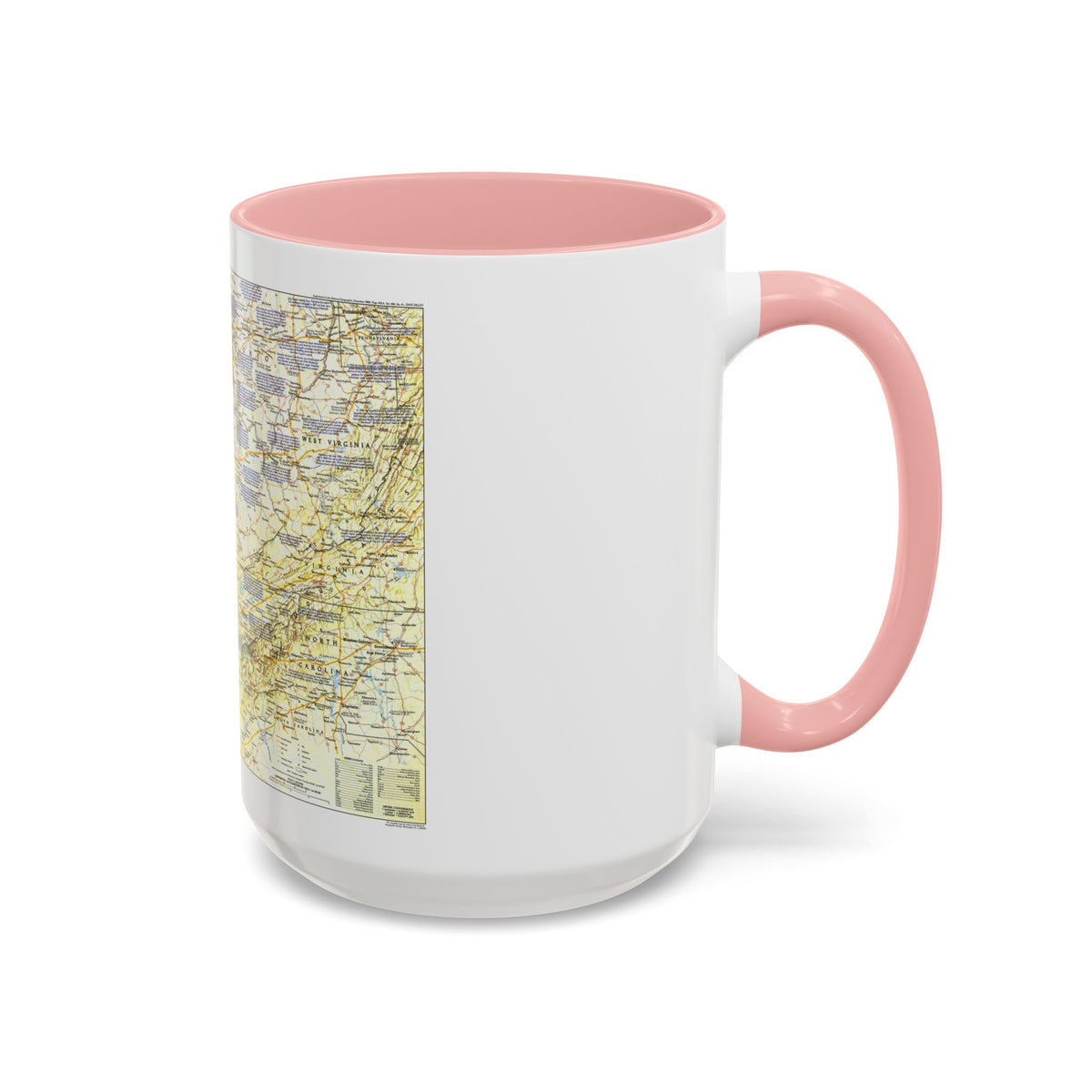 USA - Ohio Valley 1 (1985) (Map) Accent Coffee Mug