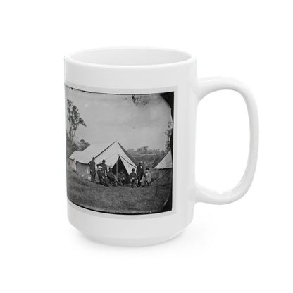Antietam, Md. Gen. Randolph B. Marcy With Officers And Civilians At Army Of The Potomac Headquarters (U.S. Civil War) White Coffee Mug