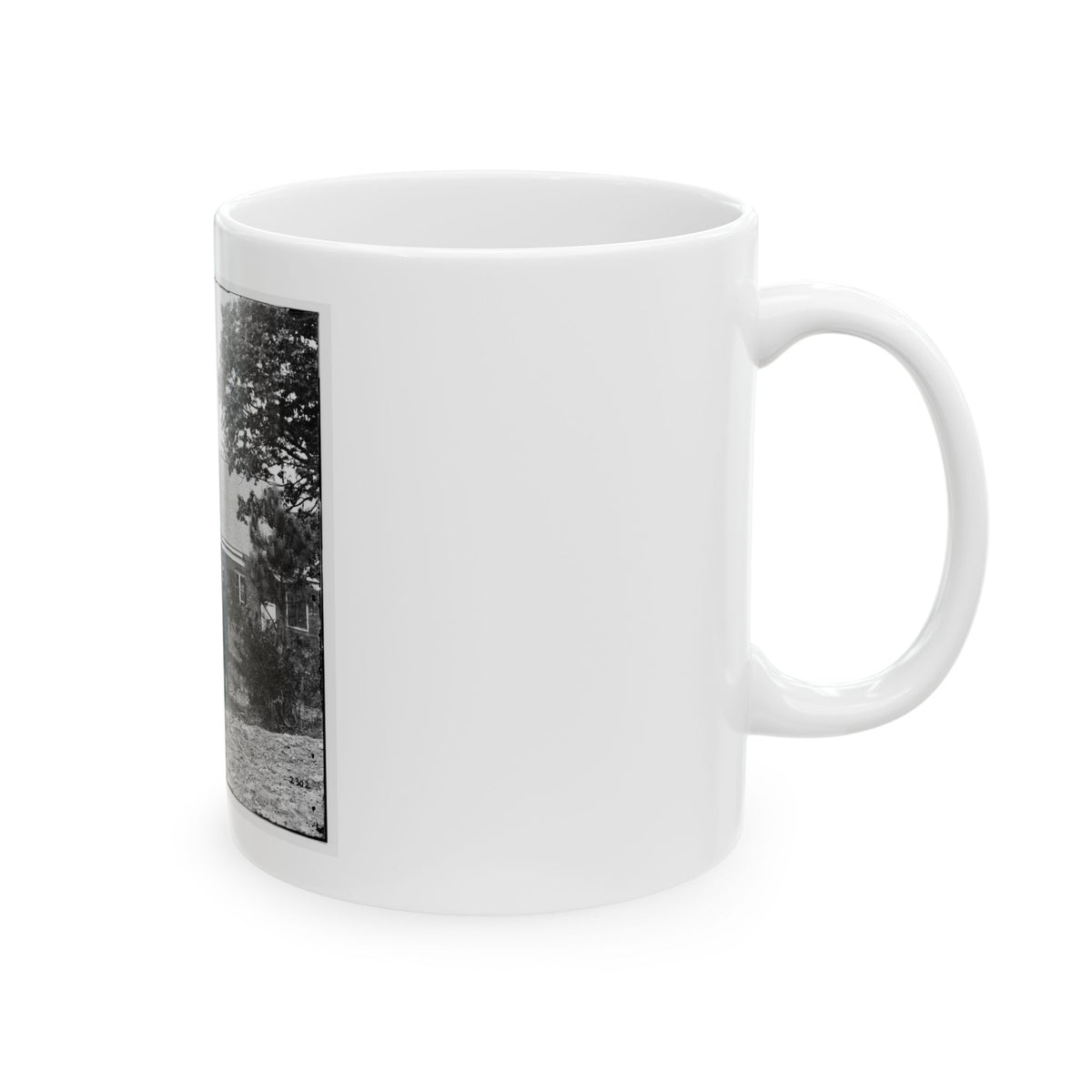 White House Landing, Va., Vicinity. St. Peter's Church, With Federal Soldiers (U.S. Civil War) White Coffee Mug