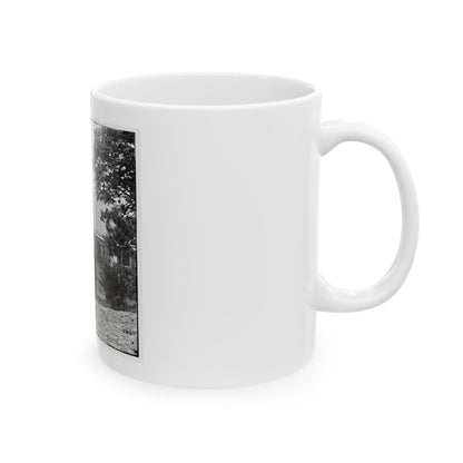 White House Landing, Va., Vicinity. St. Peter's Church, With Federal Soldiers (U.S. Civil War) White Coffee Mug