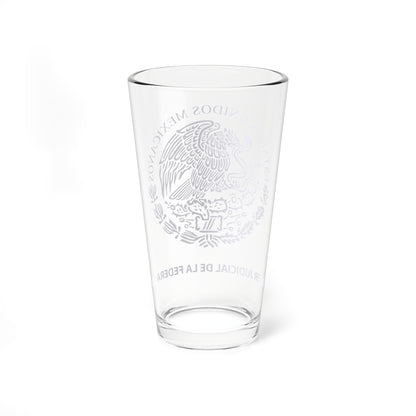 Sello Poder Judicial de la Federación México (Mexico) (Coat of Arms) Pint Glass 16oz