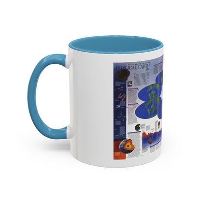 World Map - Physical Earth 2 (1998) (Map) Accent Coffee Mug
