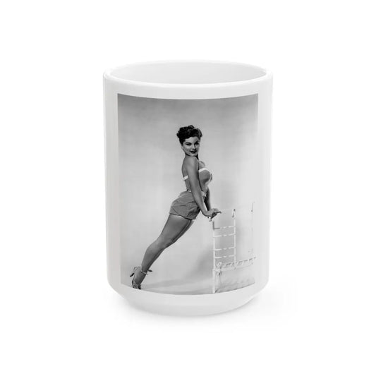 Debra Paget #685 (Vintage Female Icon) White Coffee Mug-15oz-Go Mug Yourself