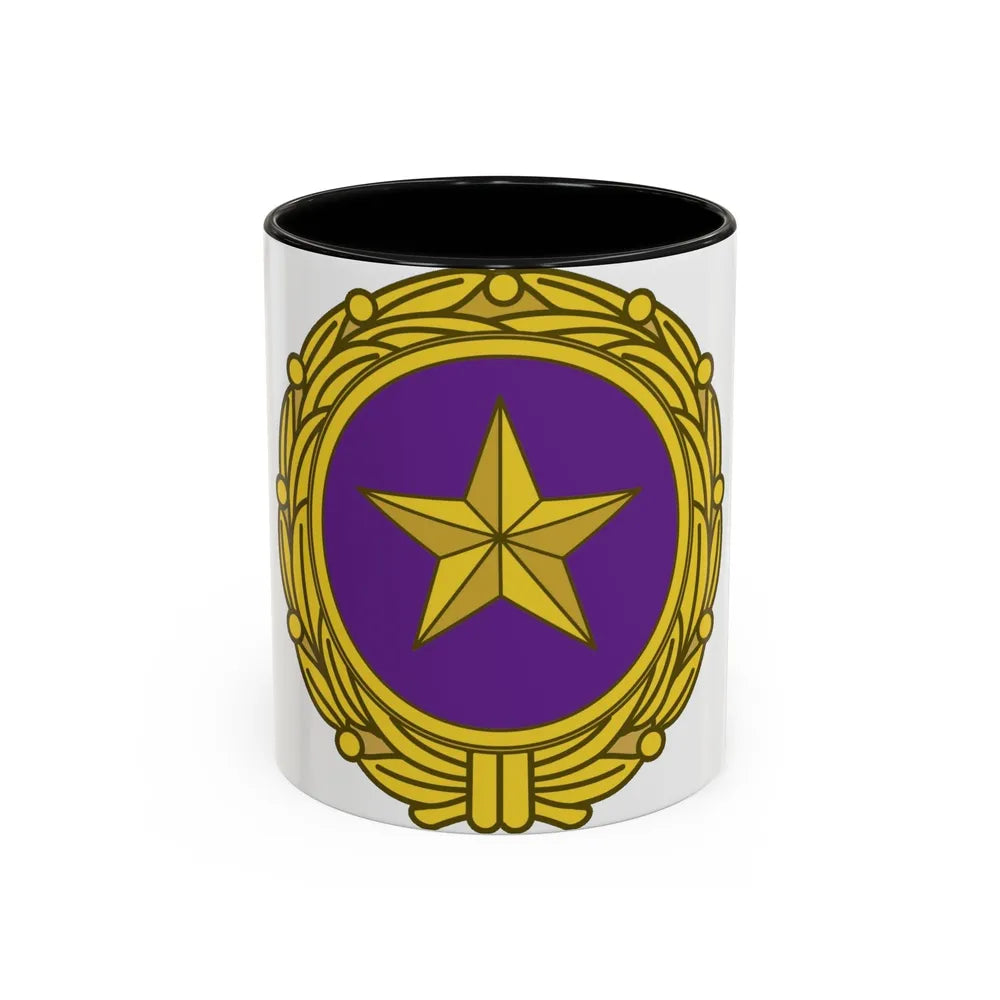 Gold Star Lapel (U.S. Army) Accent Coffee Mug-11oz-Black-Go Mug Yourself