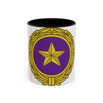 Gold Star Lapel (U.S. Army) Accent Coffee Mug-11oz-Black-Go Mug Yourself