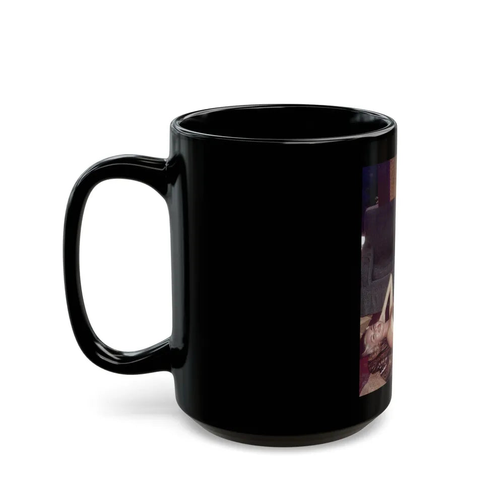 Jeanne Carmen #56 (Vintage Female Icon) Black Coffee Mug-Go Mug Yourself