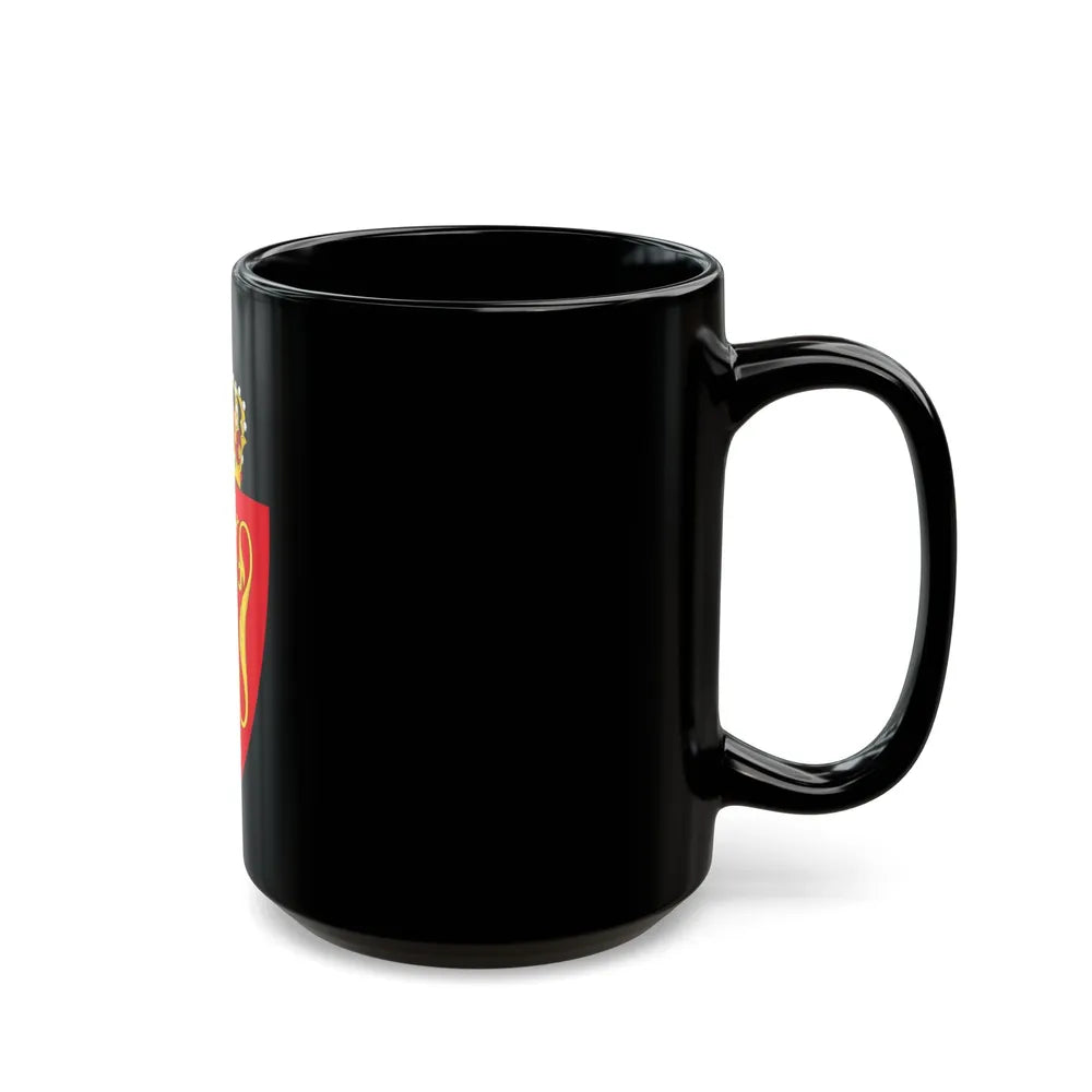 Royal coat of arms of Norway - Black Coffee Mug-Go Mug Yourself