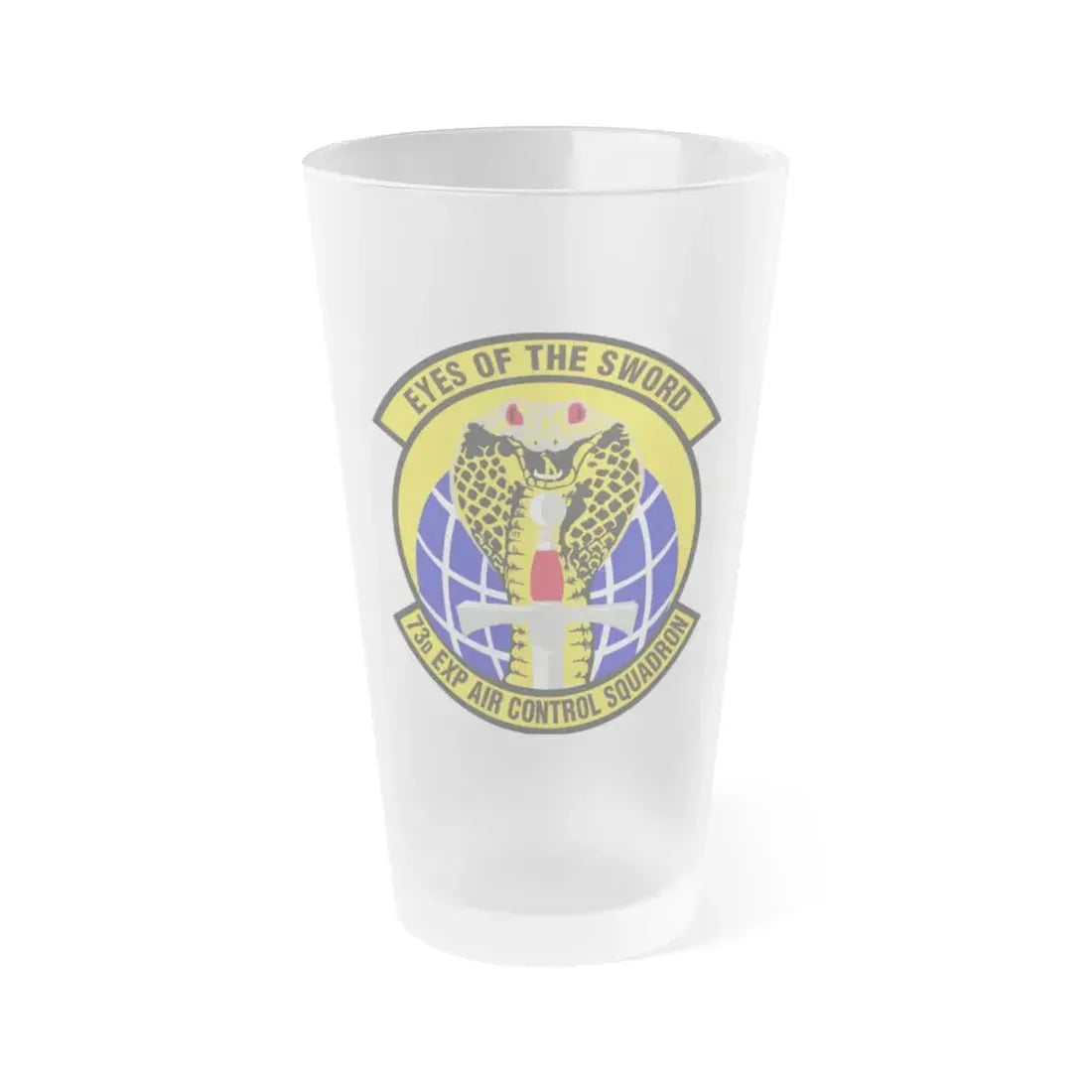73d Expeditionary Air Control Squadron (U.S. Air Force) Frosted Pint Glass 16oz Default Title - Go Mug Yourself