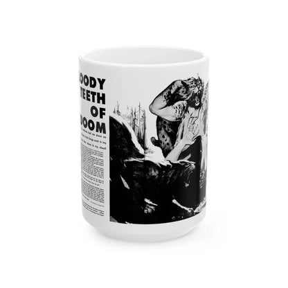 Bloody Teeth of Doom, Real Men, August 1967 - White Coffee Mug-15oz-Go Mug Yourself