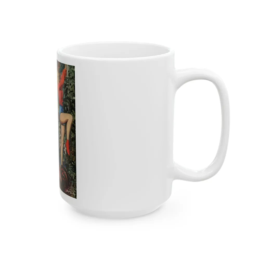 Escapade, The Saturday Evening Post illustration, 1949 - White Coffee Mug-Go Mug Yourself